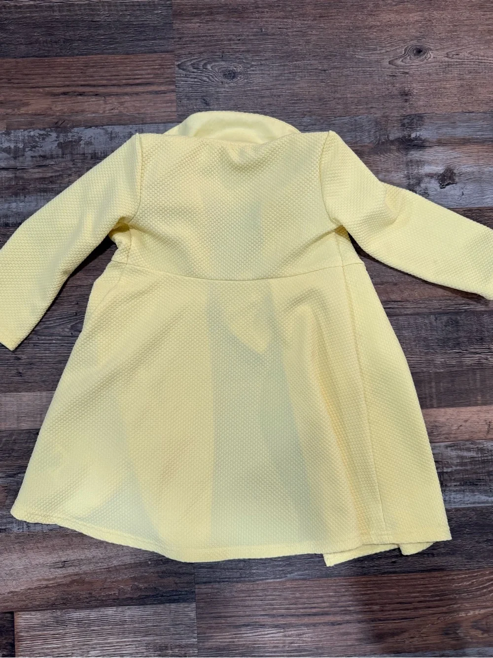 Blueberi Boulevard Toddler Girl Pastel Yellow Textured Coat Jacket Size 4